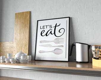 Eat Wall Art lets eat | etsy Eat Wall Art lets eat | etsy