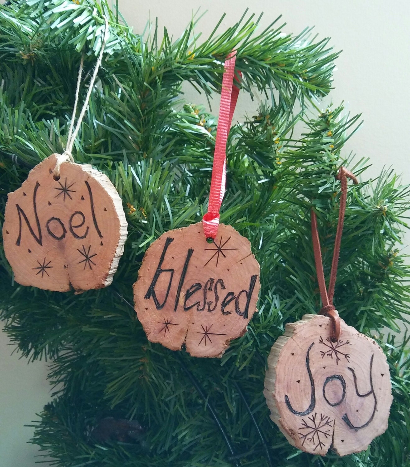 Cedar Christmas Ornaments by RestingTreeCreations on Etsy