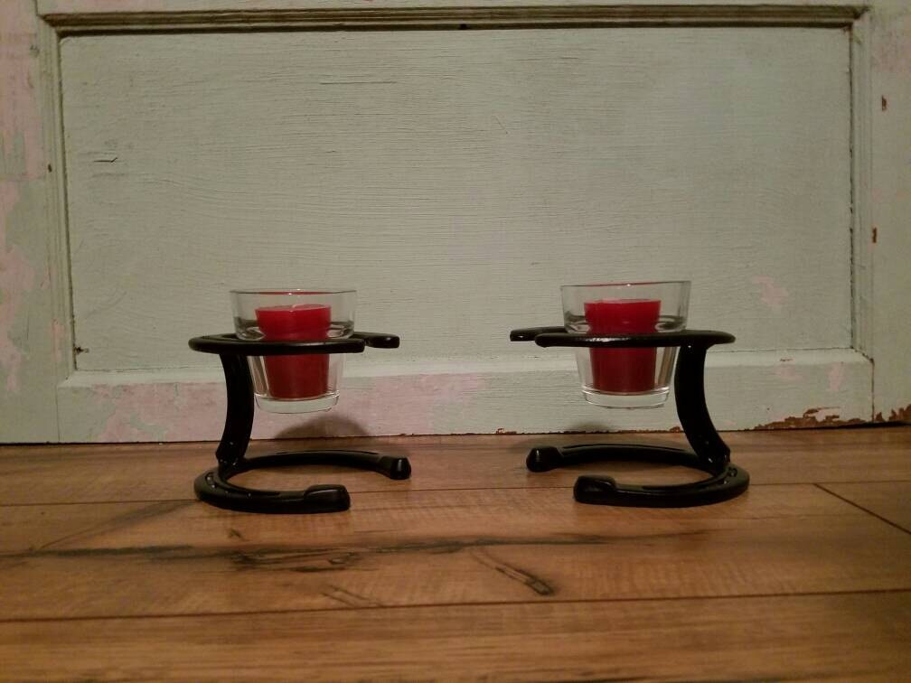Horseshoe Candle Holders
