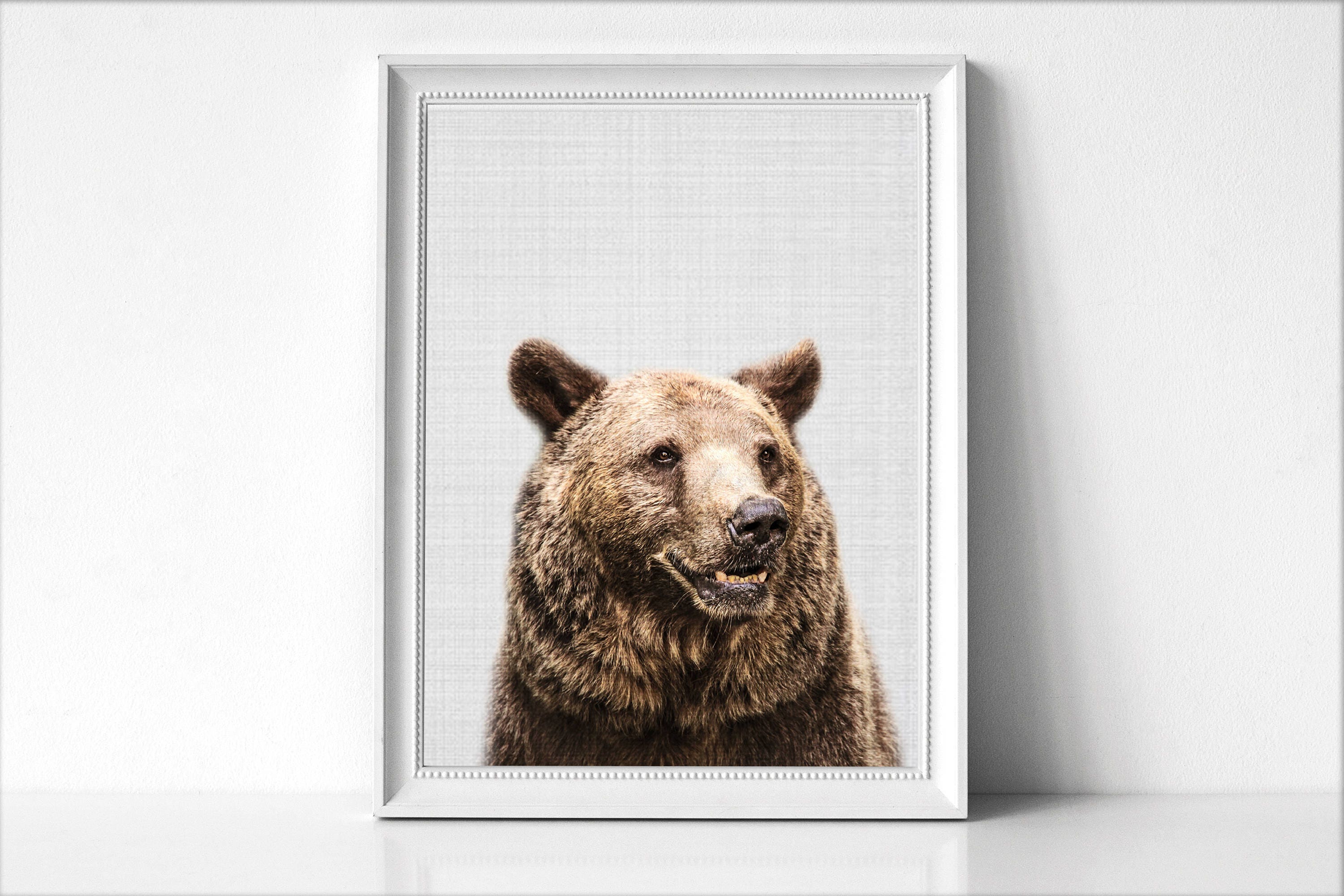 Bear Print Woodlands Nursery Decor Brown Bear Print Wall with Check out These brown bear home decor for your home