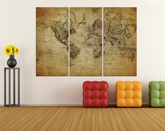Large Rustic Wall Decor rustic world map | etsy Large Rustic Wall Decor rustic world map | etsy