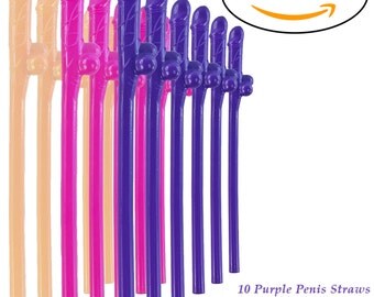 Bachelorette Penis Straws 30 Pack Cocktail Party Favors Funny & Silly Sipping Drinking Adult Games Hens Decoration Supplies Birthday Ideas
