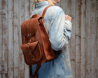 Leather backpack, leather bag , Leather Rucksack. leather backpack women, wommens leather backpack, school backpack,leather backpack women