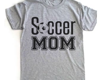 Soccer mom shirt, soccer mom t-shirt, Custom team, biggest fan, slouchy t-shirt, slouchy sweatshirt, add name & number! white or gray