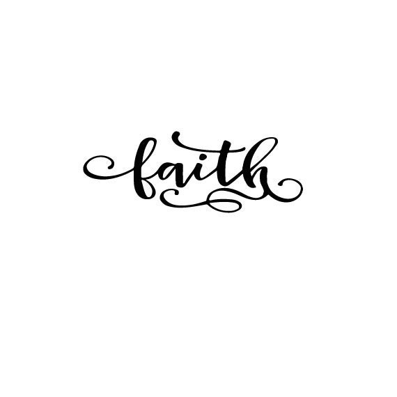 Faith script svg outline laptop cup decalSVG Digital Download