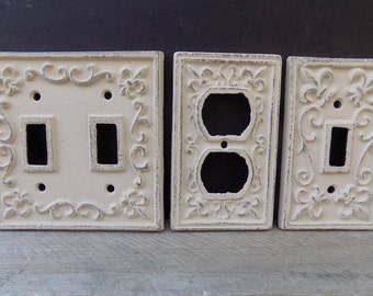 Switchplate covers | Etsy - Cast iron switch plate cover/Fleur de Lis/ Custom switch plate/Cast iron outlet  cover/Rustic switch plate/Electric outlet cover