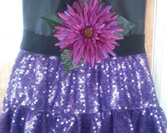 Purple sequin dance bag purse