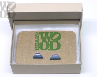 Recycled skateboard stud earrings