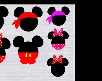 Mickey Mouse SVG bundle, Minnie Mouse SVG, Mickey head svg, Disney svg files, Mickey Mouse svg, svg files for silhouette, files for cricut