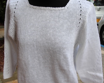Cotton knit sweater | Etsy
