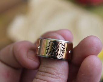 Stainless Steel Boy and Girl Ring, Mom Ring, Hypoallergenic Ring, Doen't tarnish.