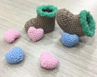 Baby Ugg,Knitted booties,Newborn booties,Baby gift,Knitted Ugg,Baby booties,Toddler slippers,Knitted shoes,Baby shower,Baby shoes K074