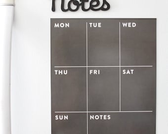 Fridge calendar - magnetic memo board