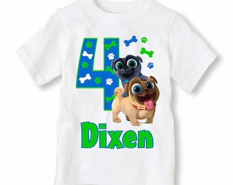 Puppy Dog Pals Shirt Personalized With Name and Age - Puppy Dog Pals Birthday Shirt