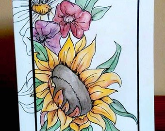 Sunflower Painting | Etsy