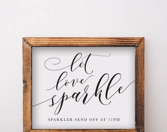 Let Love Sparkle Send Off Sign Printable