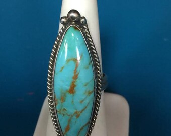 Sterling silver Native American turquoise ring