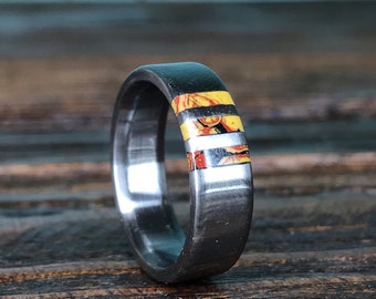 Titanium Ring, Dinosaur Bone Ring, Wedding Ring, Mens Ring, Womens Ring, Custom Made Ring, Mens Wedding Ring, Engraved Ring, Anniversary