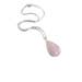 Geneuine Rose Quartz Pendant , Sterling Silver Chain , Rose Quartz Pendant Necklace