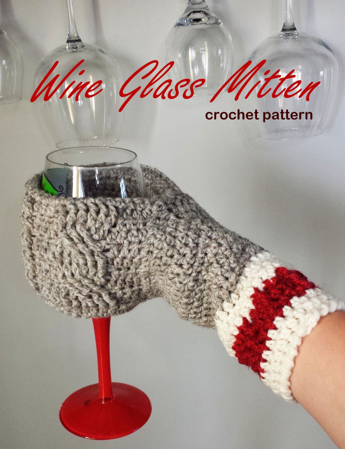 Wine Glass Beverage Mitten Crochet Mitt Pattern drink beer