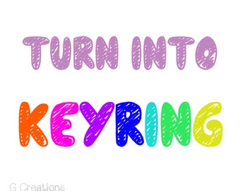 Turn any pet tag into a Keychain - Choose keyring and additional charms - Key Ring, Key Chain Add-on for any Pet Charm from G Creations!