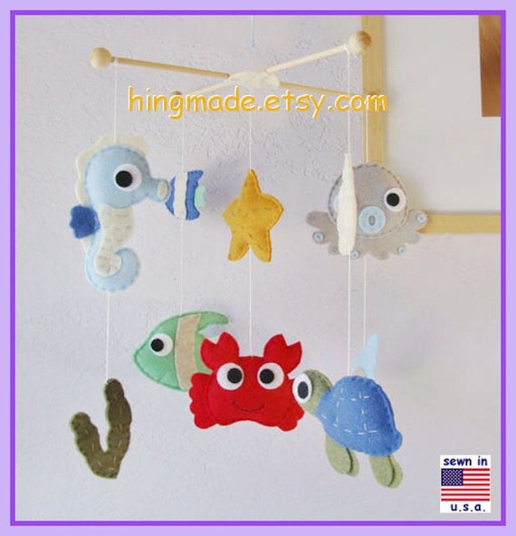 Baby Mobile Under the Sea Mobile Sea Animal Mobile Cot