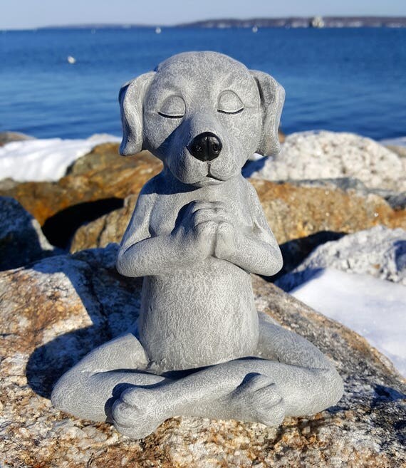Dog Buddha Meditating Dog Statue Yoga Dog Garden Decor