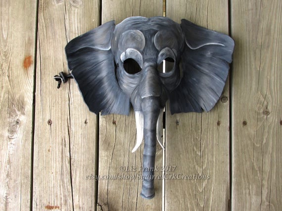 African Elephant Mask Handmade From Tooling Leather Animal   Il 570xN.1191131008 Qwp1 