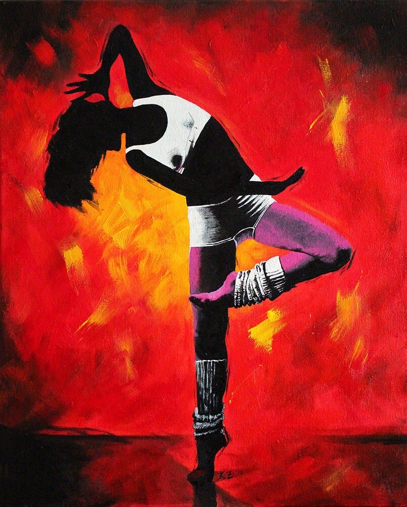 Ballet Dancer Painting Dance Silhouette Art on Canvas London