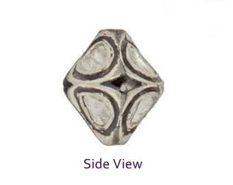 Rose Cut Diamond Bead; Diamond Shaped Rose Cut Diamond Bead; 1/3+ ctw in Diamonds