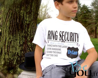 Ring Bearer gift; ring security; ring security shirt; ring bearer shirt; RING SECURITY DUTIES ring bearer; wedding party gift; custom gift