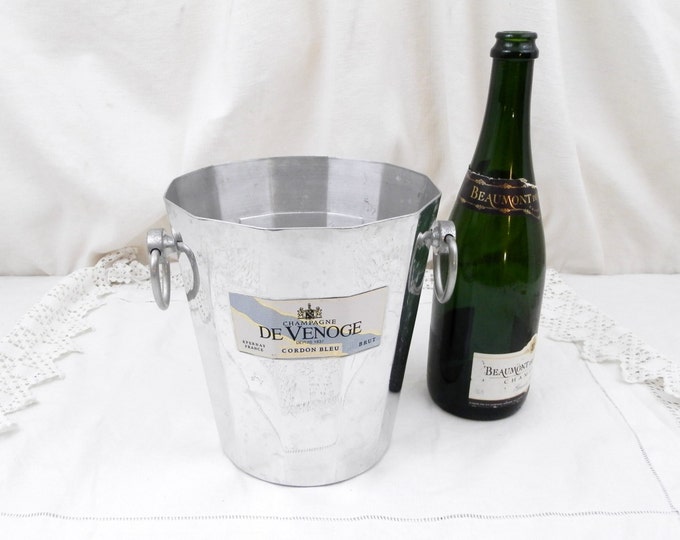 Vintage French Champagne Ice Bucket / Cooler "De Venoge" with 2 Handles, Chic Decor, Celebration, French Wine, French Decor, Chateau, Drinks