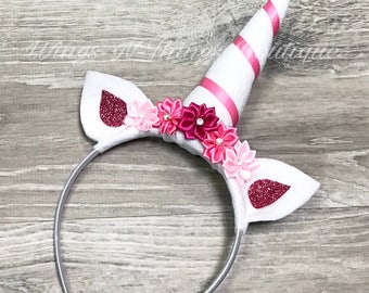 PINK UNICORN HORN, Unicorn Headband, Unicorn Crown, Unicorn Birthday, Party Favor, Accessory, Unicorn Headpiece, Unicorn Costume