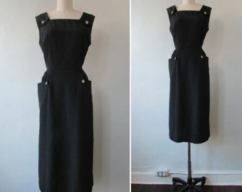 vintage dress | vintage 60s dress | 1960s dress | vintage wiggle dress | vintage little black dress | lbd | medium | The VanDyke Dress