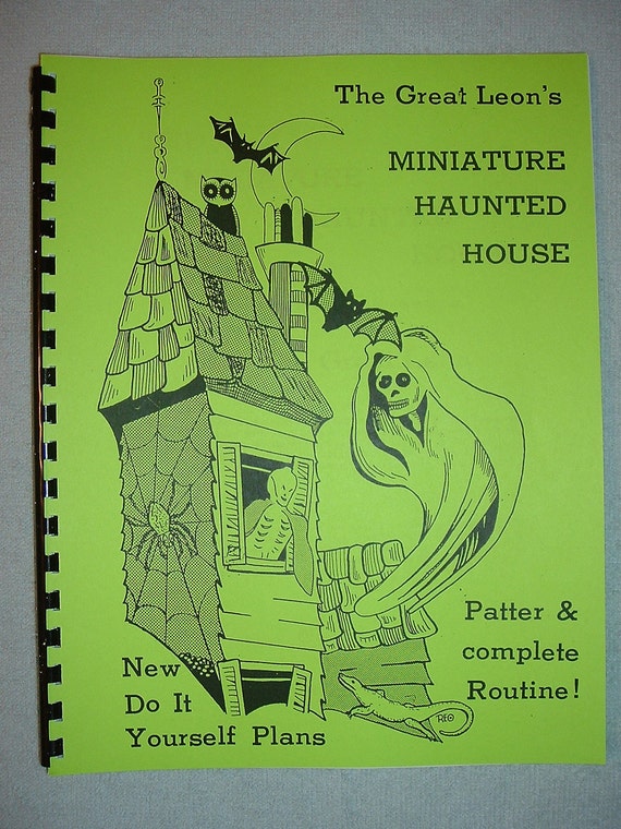 The Great Leon Miniature HAUNTED HOUSE Illusion Plans Magic Book