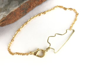 Custom State Bracelet, State outline bracelet, State jewelry, Going away gift, long distance relationship bracelet, country outline bracelet