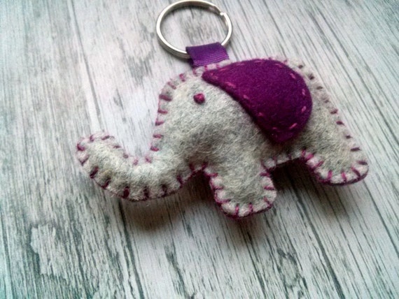 plush elephant keychain