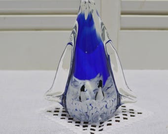 Vintage Murano Glass Penguin with Chicks Paperweight Collectible Art Glass Hand Made PanchosPorch