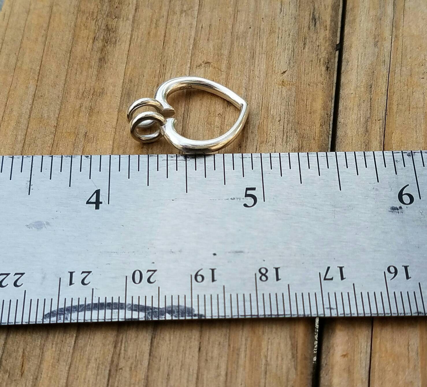 Ring Keeper, Sterling Silver Heart RingKeeper, Silver Charm Holder