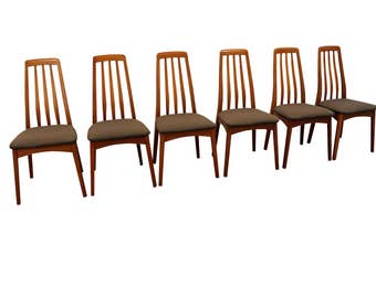 Set of 6 Mid-Century Danish Modern Kofoed Hornslet-Style Teak Dining Chairs