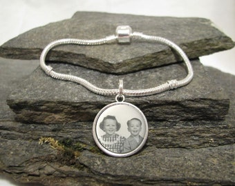 20mm Round Custom Photo Bracelet, Charm Bracelet, Personalized Bracelet