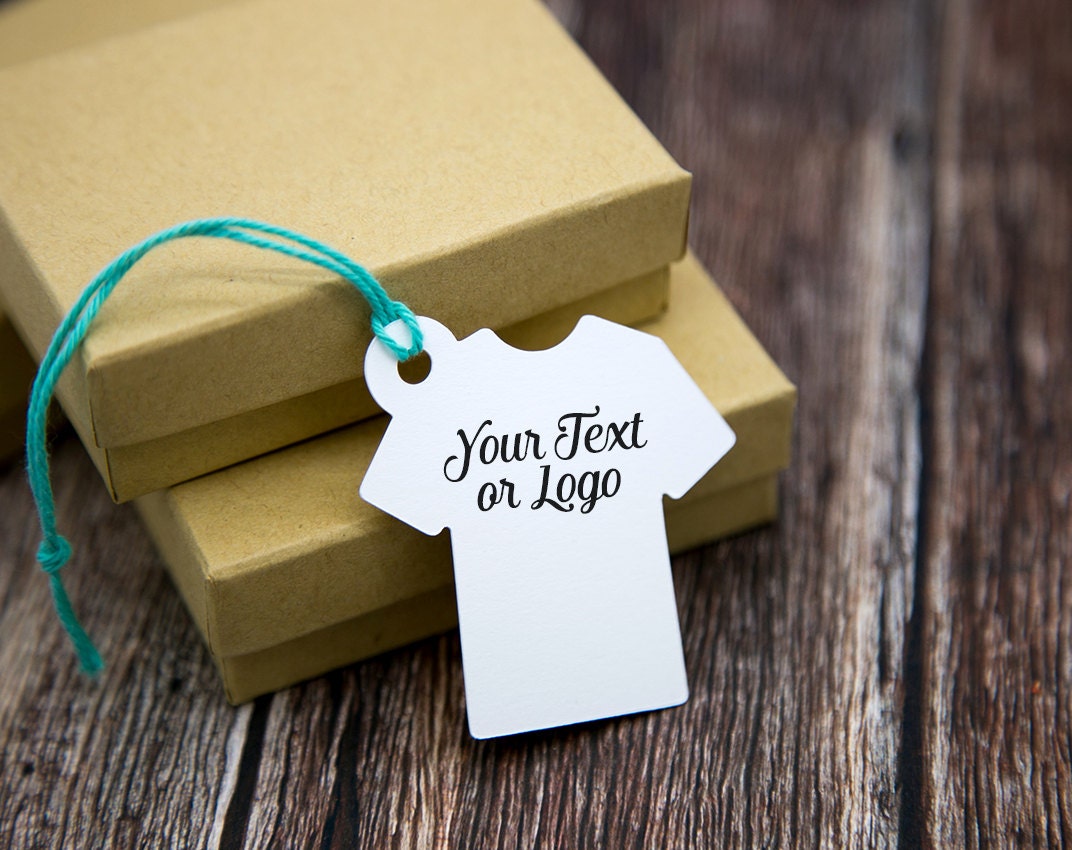 Custom Tags T-Shirt Shaped Tags Blank or Custom Price