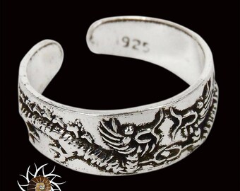 Bague De Pied (Toe Ring) Vintage En Métal Argenté à Noeud - Taille 4mm - Occasion
