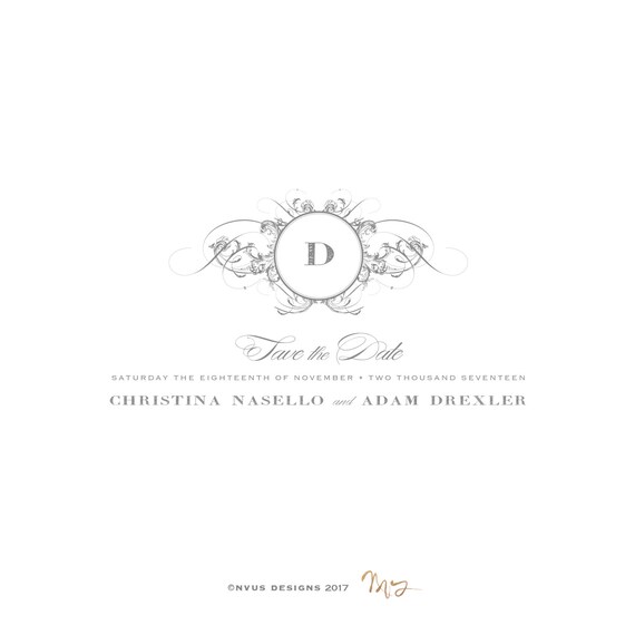 Items similar to Wedding logo monogram design elegant. on Etsy