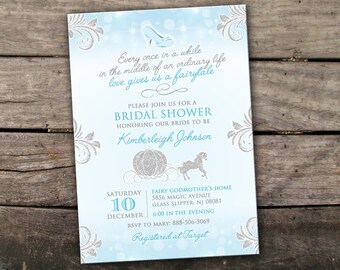 Cinderella Themed Bridal Shower Invitations 10