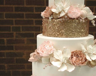 Love Cake Topper, Rose Gold Cake Topper, Gold Cake Topper, Cake Topper For Wedding, Bridal Shower Cake Topper, Engagement Cake Topper
