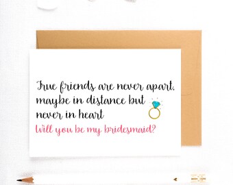Cute Bridesmaid Card, Be My MOH, Bridesmaid Proposals, Be My Maid of Honor, Asking Cards
