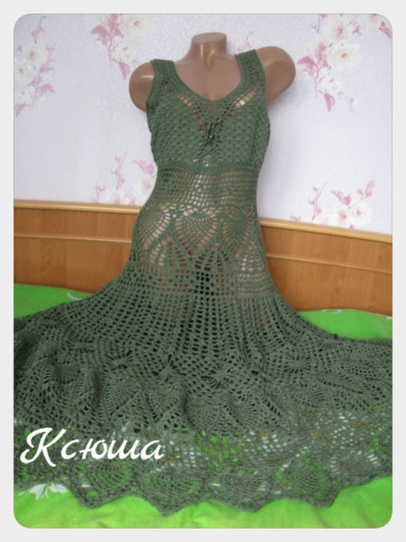 Sarafan "Openwork", Knitted dress