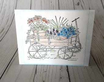Floral Card, Handmade Card, Paper Greeting Card, Blank Card, Birthday Card, Thank You Card, Sympathy Card, Just Because Card