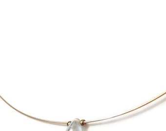 Opal Choker - Opal Choker Necklace - Opal Necklace - Simple Gold Choker - Gold Choker Necklace - Simple Gold Necklace - Gold Necklace Choker